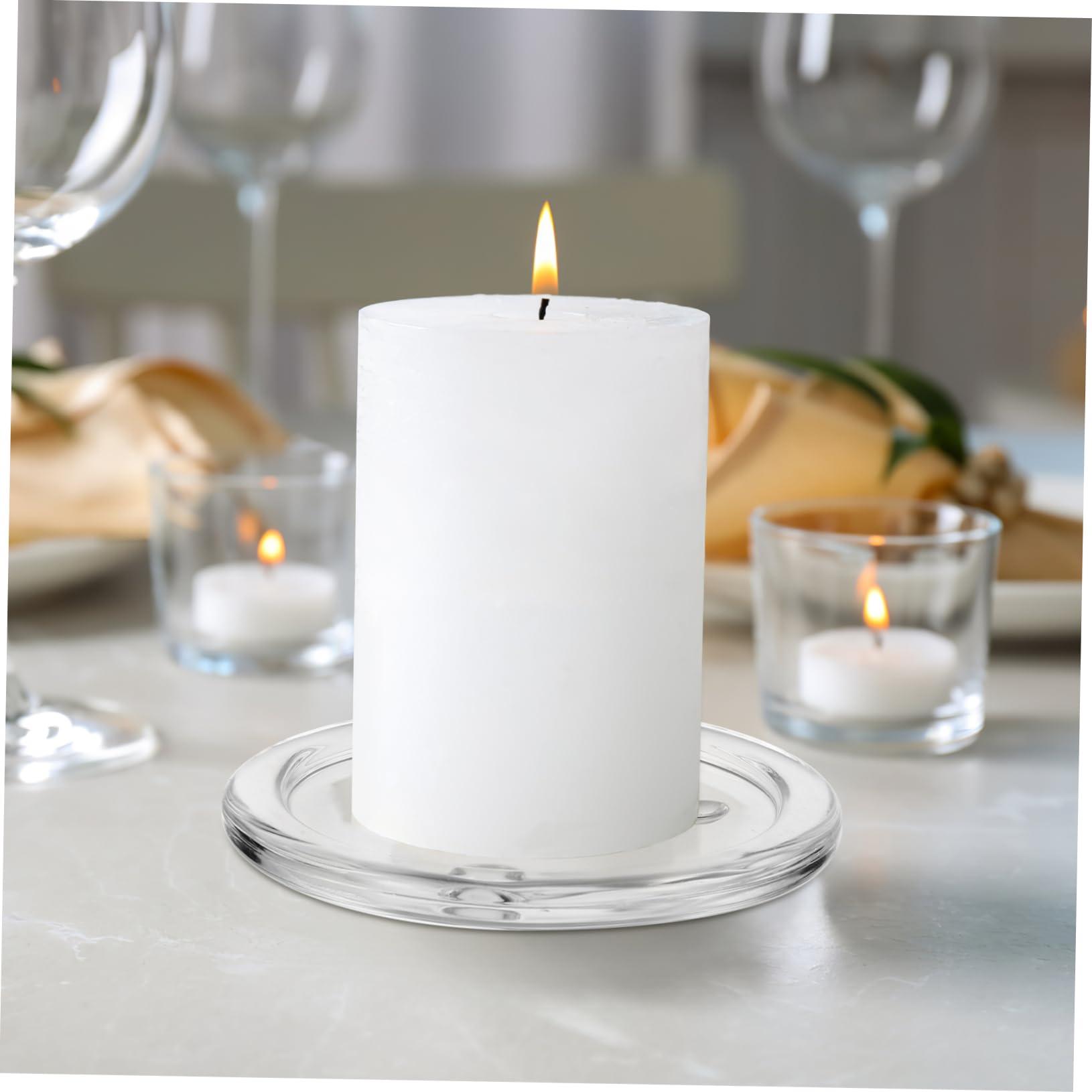 Portacandele in Vetro 10 Pezzi, Porta Lumini Stilosi e Resistenti per Decorazioni di Matrimonio, Feste e Casa