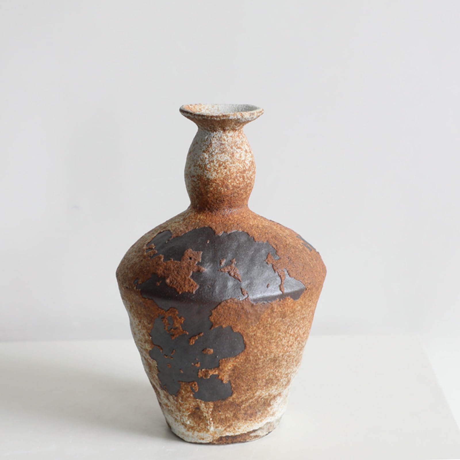 Ceramiczny wazon na kwiaty do dekoracji wnętrz, styl boho antyczna ceramika estetyczna dekoracja stołu, idealny do aranżacji kwiatowych