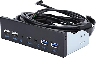 USB 3.0 Hub,PC Front Panel Adapter,With High Definition Audio and a Microphone Port,2 Ports USB 3.0 + 2 Ports USB 2.0 High Definition Audio Interface for Computer