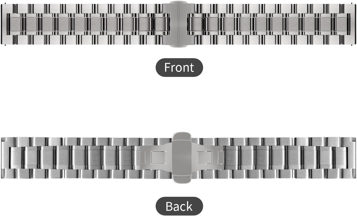Metal Watch Band – Quick Release Watch Bands for Men Women - Stainless Steel Smart Watch Strap Bracelet Replacement Polished - 12mm ... 20mm 22mm 24mm - Image 2
