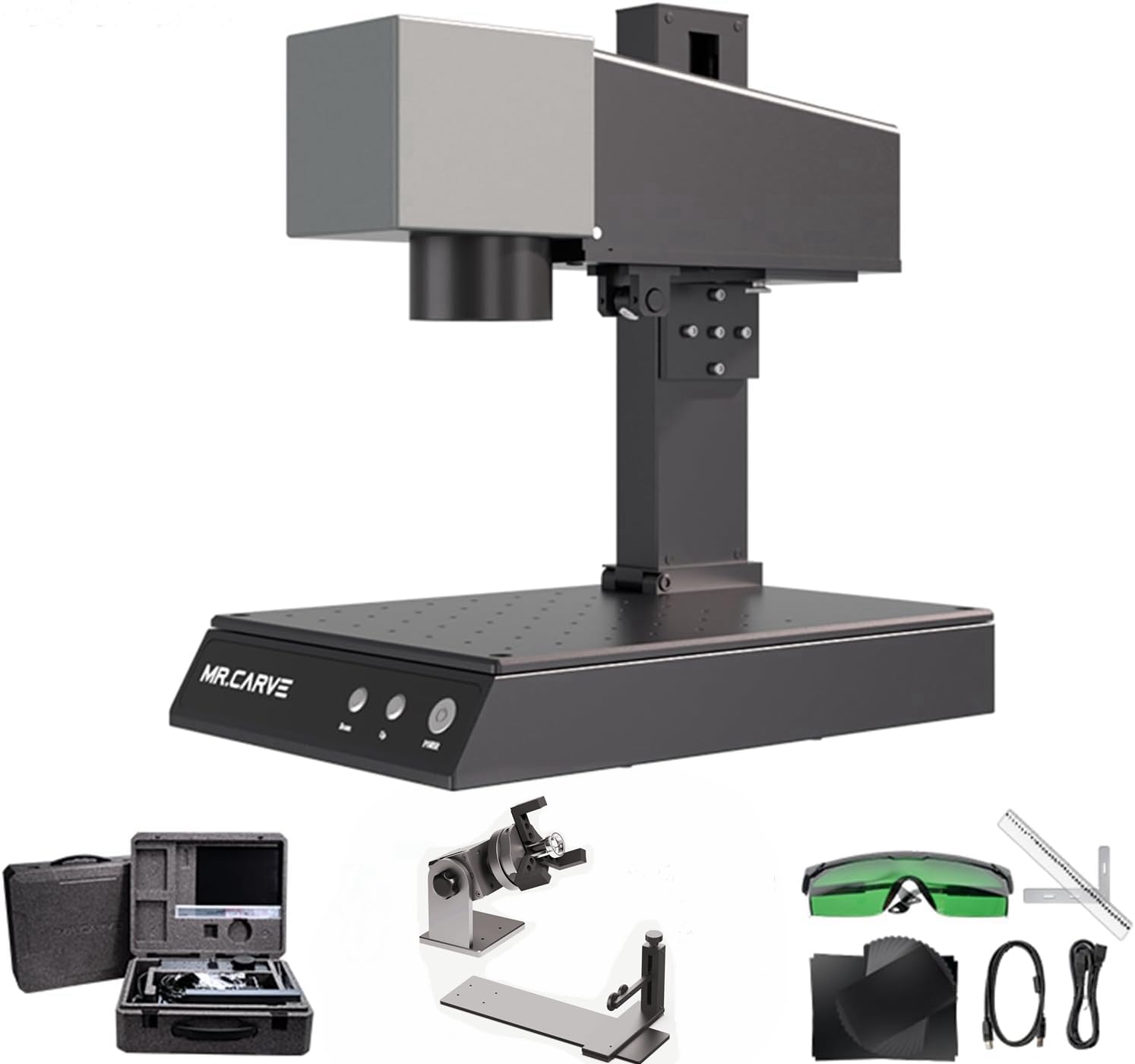 Máquina de Grabado Láser, M1 Pro Mini Grabador Láser de Escritorio Máquina de Grabado Láser Portátil Máquina de Marcado, para Área de Grabado de Metales (70X70mm)