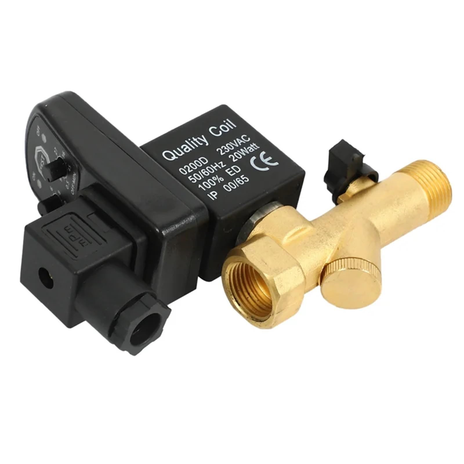 Válvula de drenaje automática for compresor de aire de 2 vías, temporizada electrónicamente, de 1/2 pulgada, CA 220 V, for tanque de gas