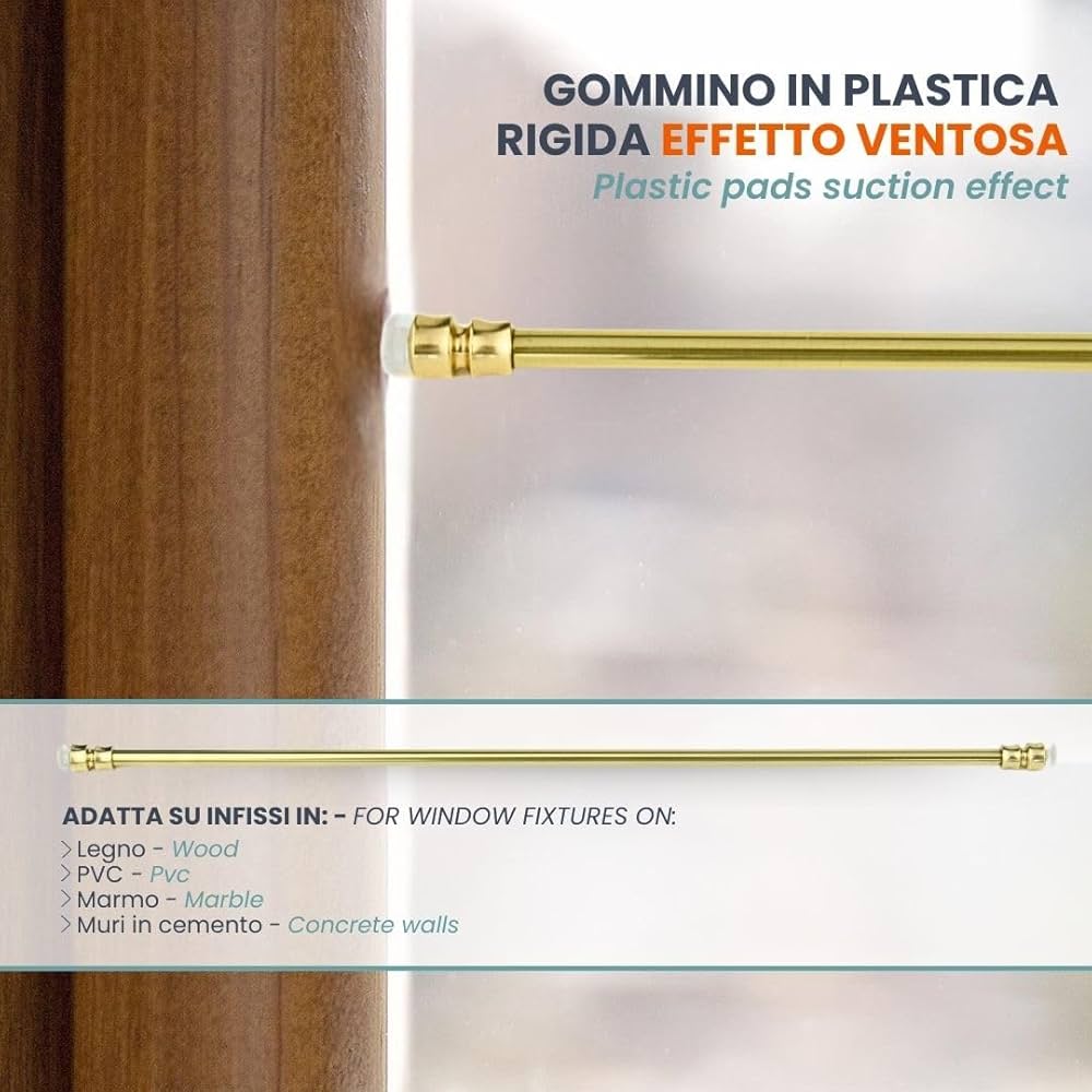 Bastoni Per Tende Da 40,6-365,8 Cm Con Estremità Dal Design - Foto 3