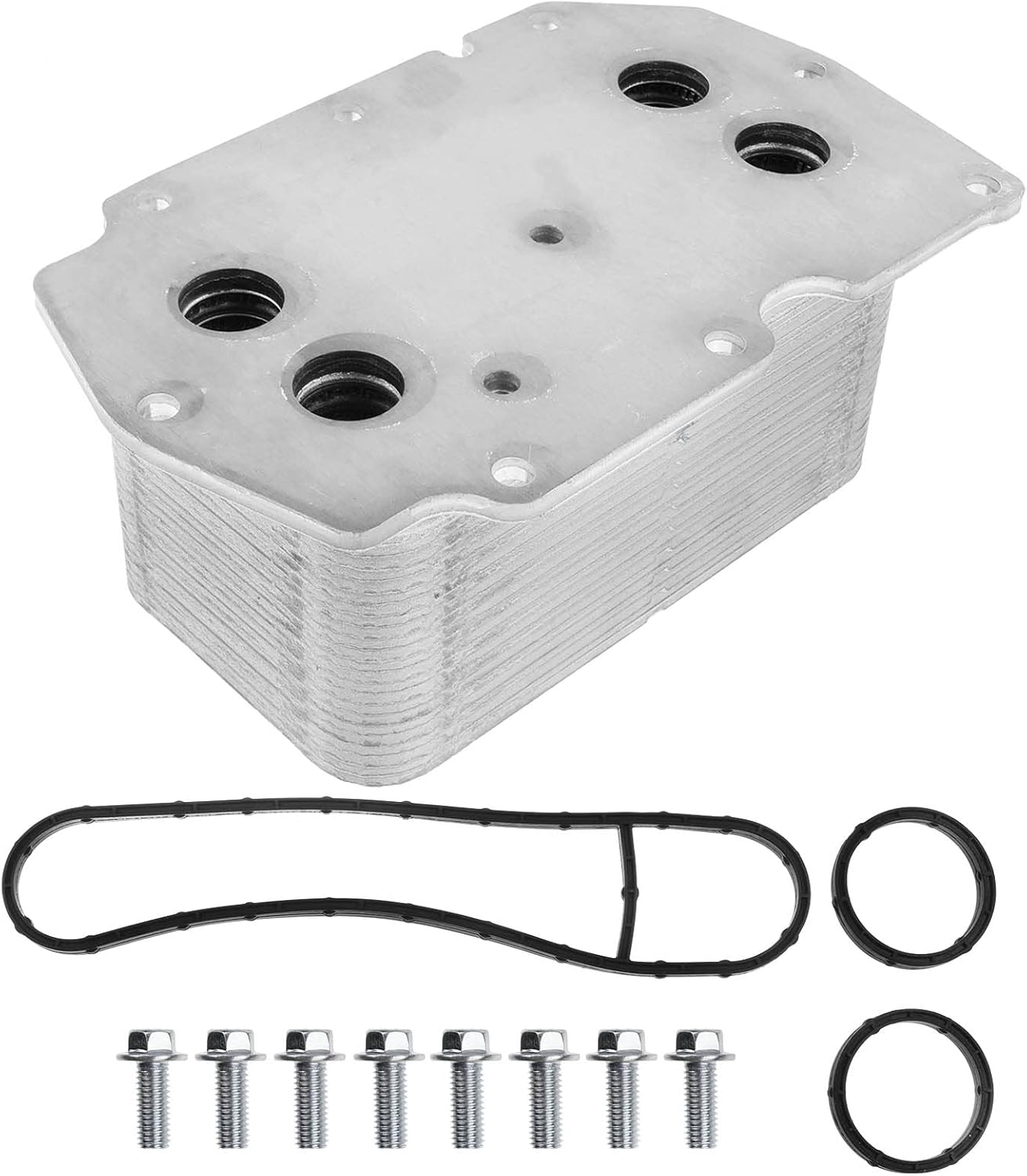 A-Premium Engine Oil Cooler with Gasket Compatible with International Harvester 3200 7300 2006 4300 4300LP 4400 4400LP 2006-2009 7300 SBA 7400 CXT