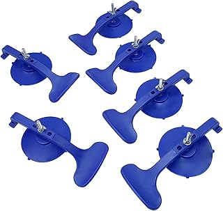Stability RE006 - Juego de 6 abrazaderas de succión para reparación de parabrisas de vidrio convertible, 81 mm x 258 mm x 193 mm, color azul