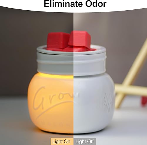 Miniatura 3 de Geronland Calentador de cera para perfumado, calentador de cera para derretimiento, calentador de cera de cerámica 3 en 1, calentador de cera