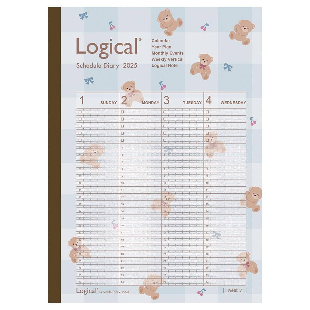 Amazon.co.jp: ロジカルダイアリー 2025年 週間バーチカルA