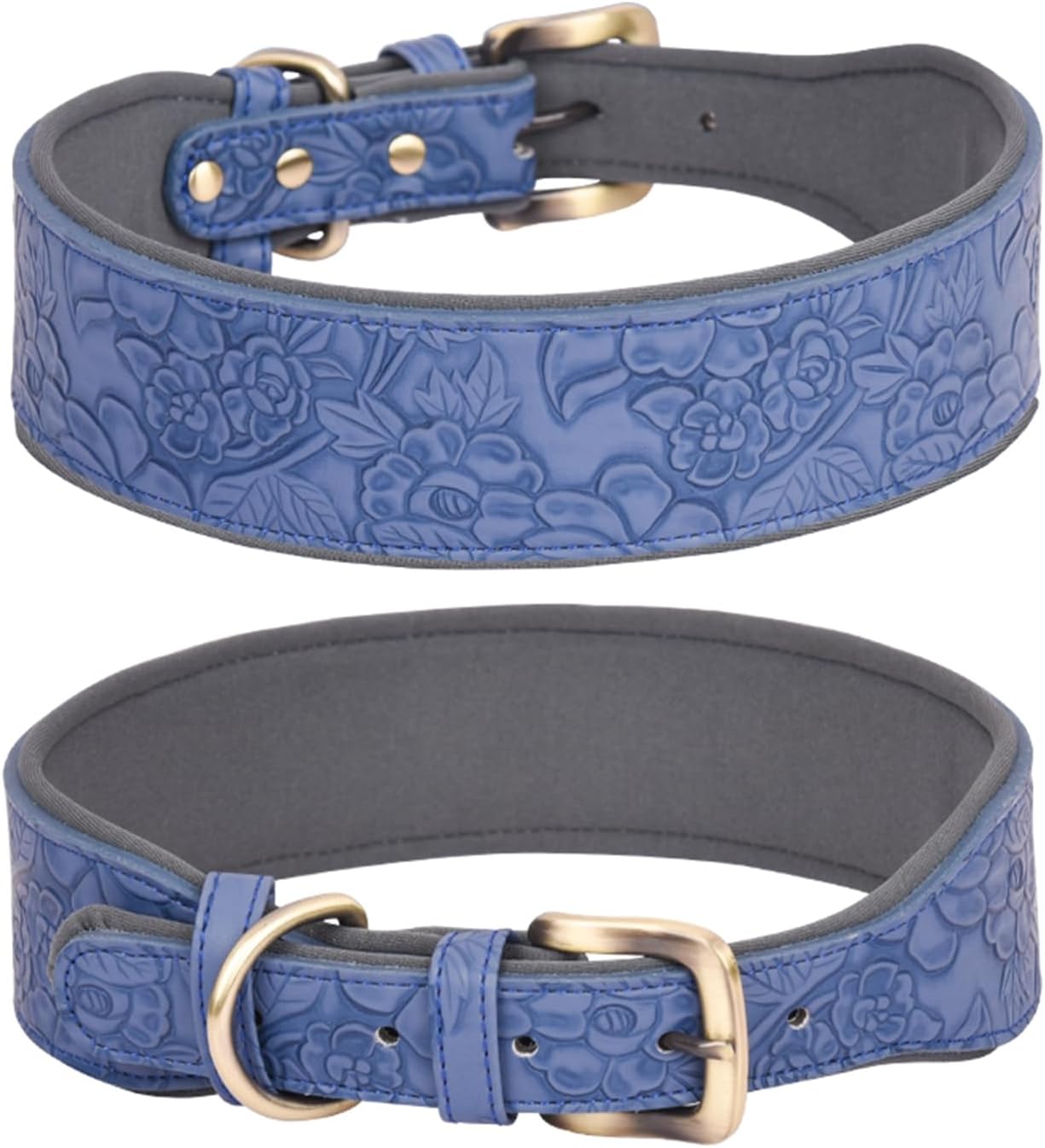 Pimaodog Leather Dog Collar, for Large Dogs, Medium Dogs