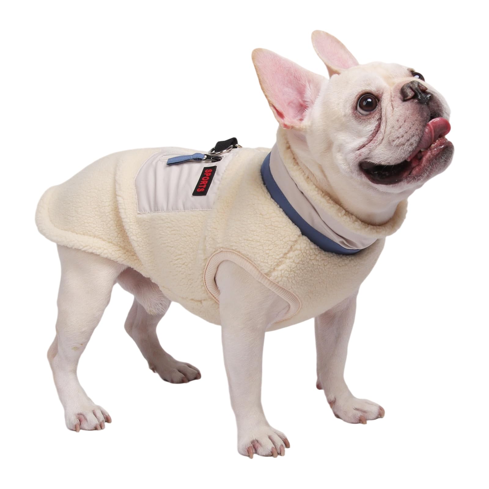 FEimaX Cappotto per Cani Invernale Giacca in Pile Calda con Anello a D, Gilet Cane Antivento Cucciolo Vestiti Caldo per Cani di Piccola e Media Taglia