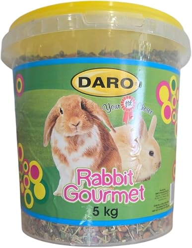 Rabbit Gourmet Pellets, Complete and Balanced Diet for Rabbit, 5kg Bucket