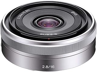 Sony Alpha SEL16F28 E-Mount 16mm F2.8 Lens (Silver)