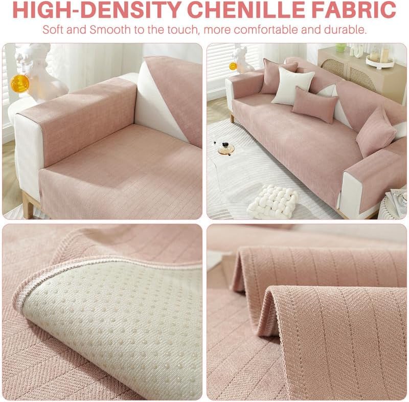 Miniatura 5 de JIAN YA NA Funda para sofá modular, divertida funda de felpilla mullida para sofá, protector de muebles antideslizante para mascotas y niños, sofá