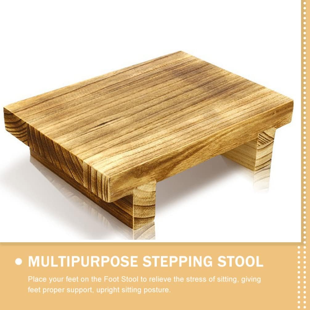 DOITOOL Wood Step Stool Lightweight Portable Bedroom Bedside Footstool for Adults Stable Support Structure for Home Furniture Office Use Easy to Carry Space-Saving