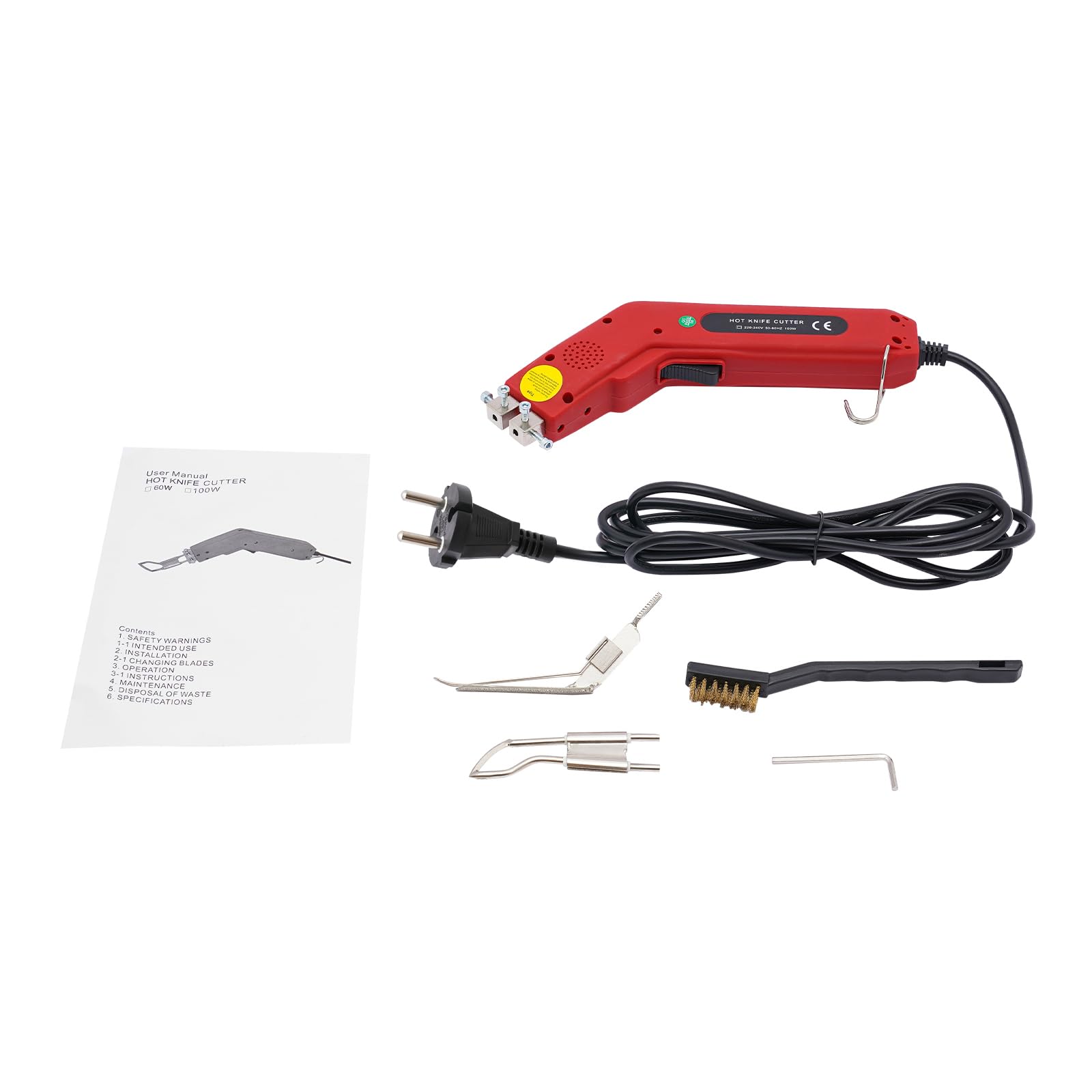 100W Styroporschneider, 220V Elektrische Heißmesser Schaumschneider Tragbar Hand Heißschneider, Heißmesser-Seilschneider für Indoor und Industrielle Arbeiten Verwendet Werden