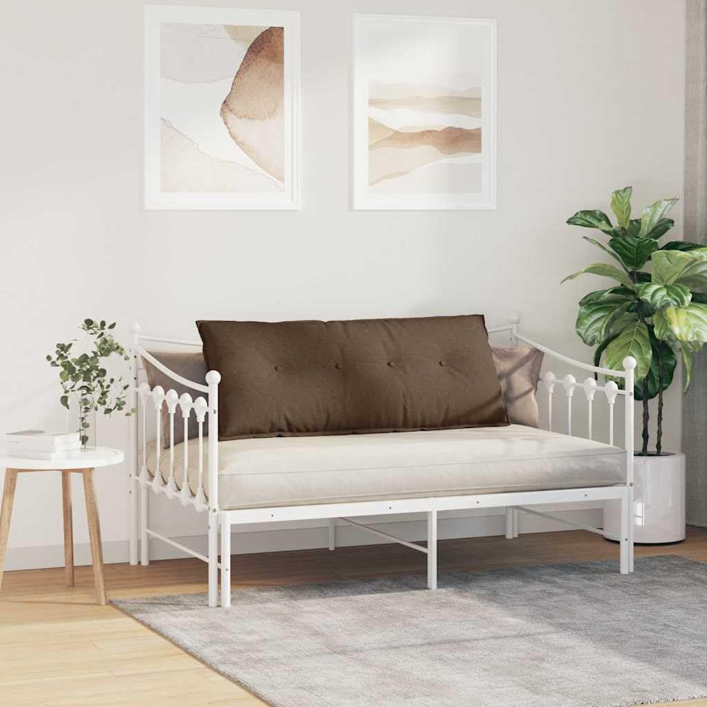 Cuscino per schienale marrone, 120 x 19 x 50 cm, tessuto con rivestimento sfoderabile, ergonomico e traspirante, cuscino lombare ortopedico per ufficio, divano, letto, auto e sedia a rotelle