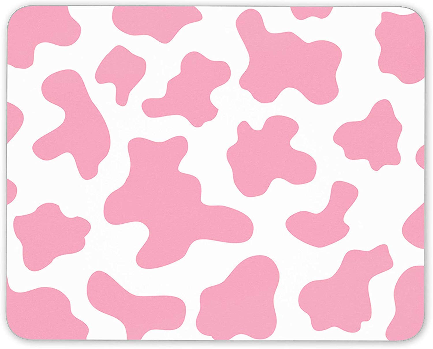 Pink Cow Print Mouse Mat Pad - Cows Pattern Girls Mum Fun Computer Gift #16457