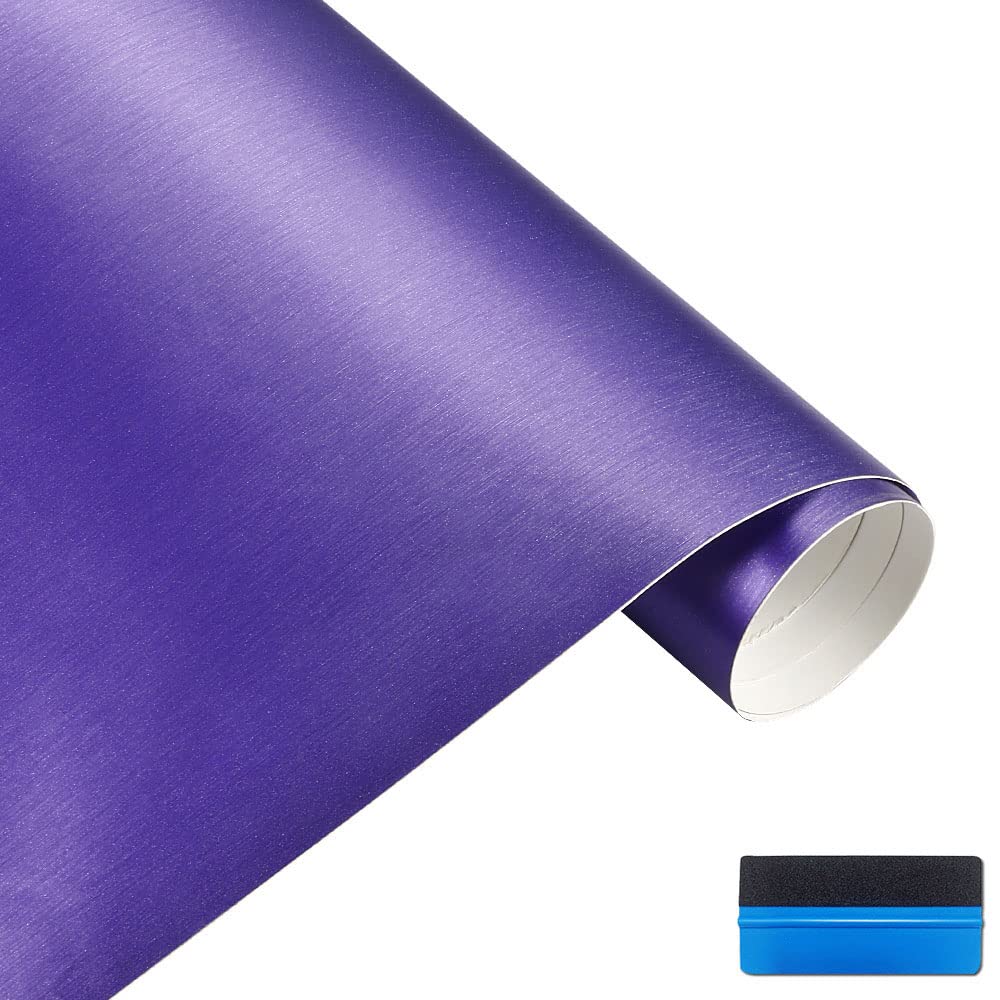 NewL Satin Brushed Stainless Steel Metallic Vinyl Wrap Film Matte Chrome Car Wrapping Foil Sticker Sheet for Car Laptop Furniture (Grey, 50cm x 150cm) — view 13