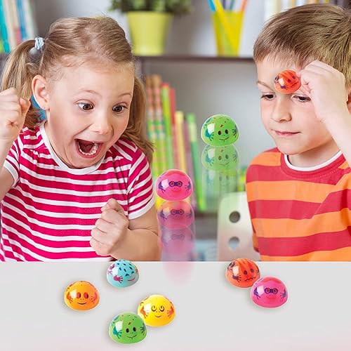 Miniatura 6 de ArtCreativity Frog Poppers, juego de 12, juguetes de media bola emergentes en varios colores y diseños, juguetes retro de los años 90 de la vieja