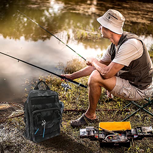 Angeltasche, Angelgerät Tasche Wasserdichter Angelgerät Rucksack zur Aufbewahrung und Organisation von Angelzubehör und… – Bild 8