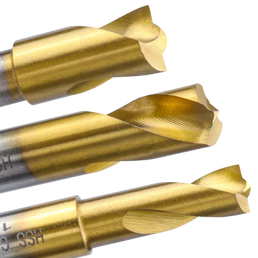 Mesee Lot de 3 Forets à Souder par Point HSS CO Plaquée en Titane 6.5mm/8mm/10mm