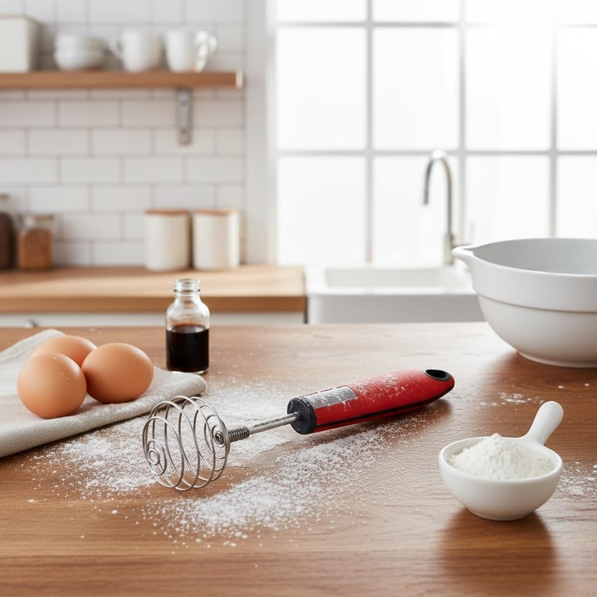 Paslanmaz Çelik Yumurta Çırpıcı Dairesel Çırpıcı Çırpma Aleti