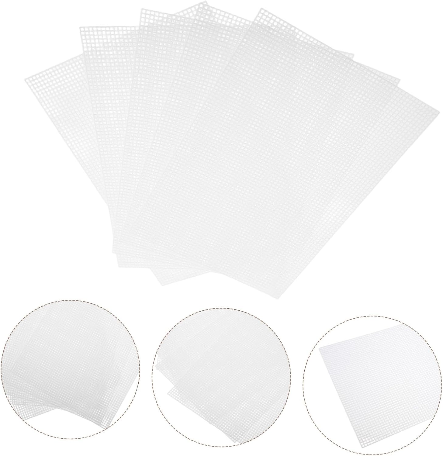 Cross Stitch Sheets 5pcs Plastic Mesh Canvas Embroidery Fabric 30x20cm Blank Needlework Canvas for Crafts
