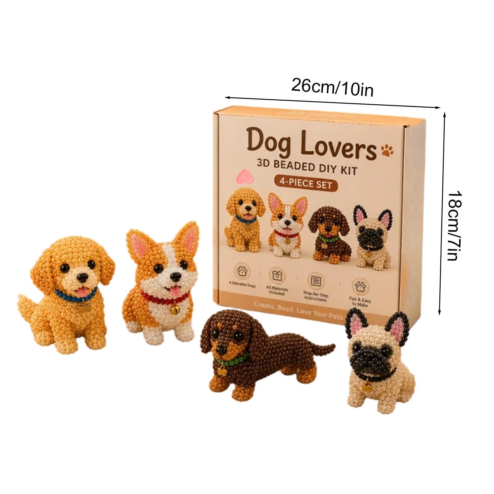 Set de Animales con Abalorios, Kit de Cuentas Animales for Adultos, con Instrucciones, Bonito Juego Manualidades en 3D, Creativo, Colorido, fácil Hacer(C)