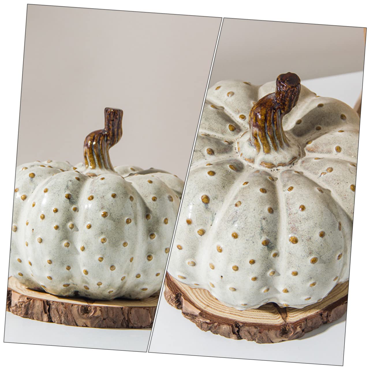 Cabilock Keramik Kürbis Deko Realistische Kürbis-Ornament Tischdekoration Keramikkürbis für Herbst und Herbstdeko Kürbis-fotodekoration