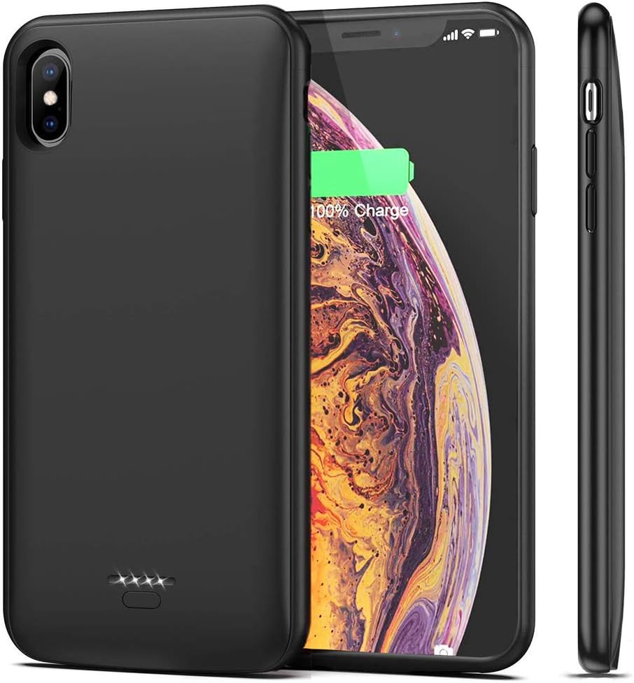 Battery Case for iPhone Xs Max, Yishark 5000mAh External Battery Charger Case Portable Backup Battery Pack Extended Battery Charging Case Rechargeable Power Bank Case For iPhone Xs Max (6.5inch)