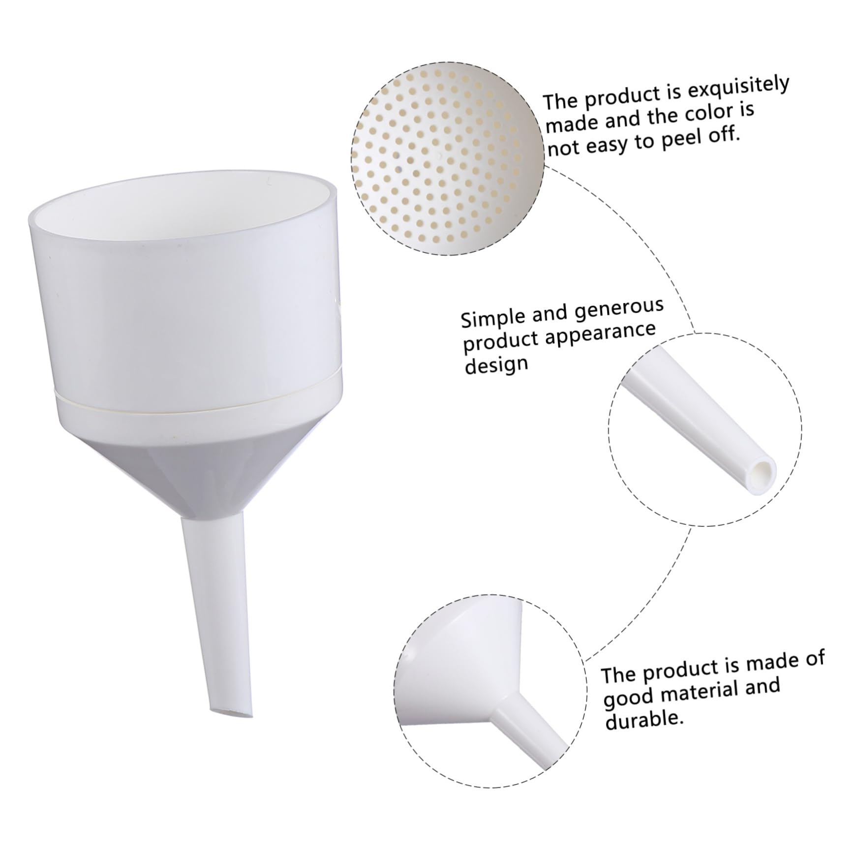 KICHOUSE Filter Funnel Small Funnel for Small Strainer Buchner Vacuum Filter Buchner Filtration Funnel Mini Funnel Powder Funnel Suction Filtration Funnels Laboratory Filter White Plastic