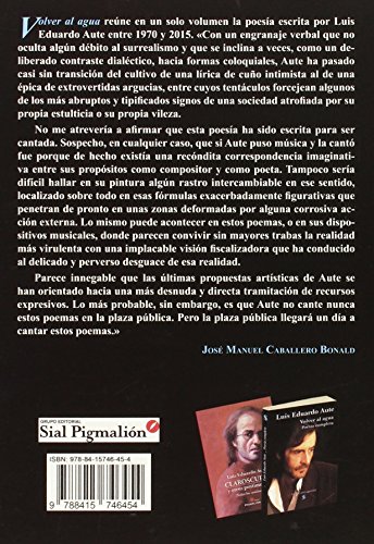 Volver al agua. Poesiía completa. III Premio