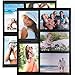 Wind & Sea Magnetic Picture Collage Frames for Refrigerator, Holds Multiple 4x6 Photos and Organizes Your Fridge, 2 Pack, Black