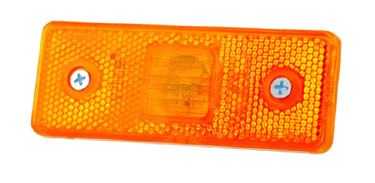 Set di 8 luci di posizione a LED arancione da 24V e 12V, con supporti in gomma, per telaio di rimorchio e camion