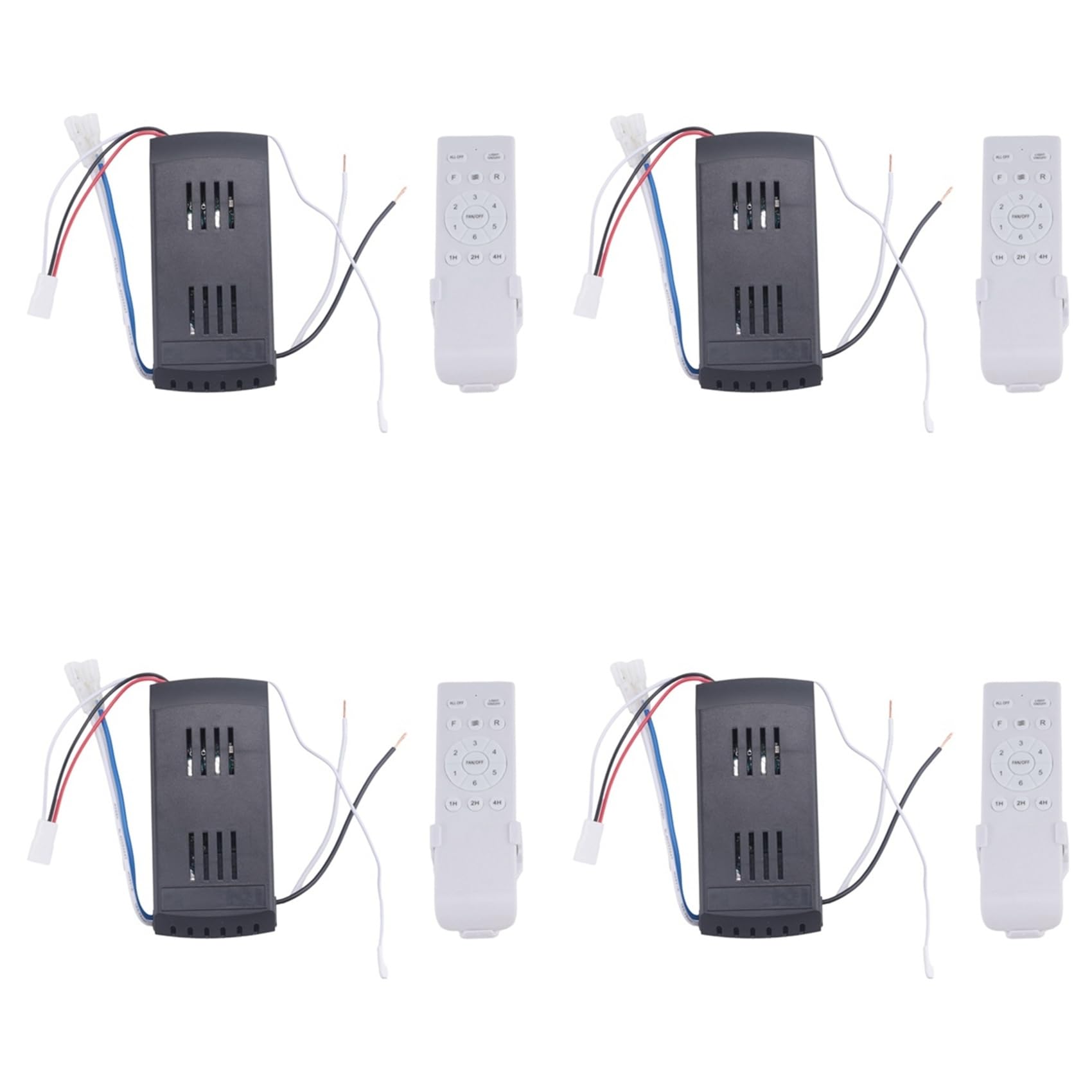 Vjsujehgy 4X Universal Ceiling Fan Remote Control Kit 40W 6-Speed Timing Function Replacement Remote for DC Ceiling Fans & Lights