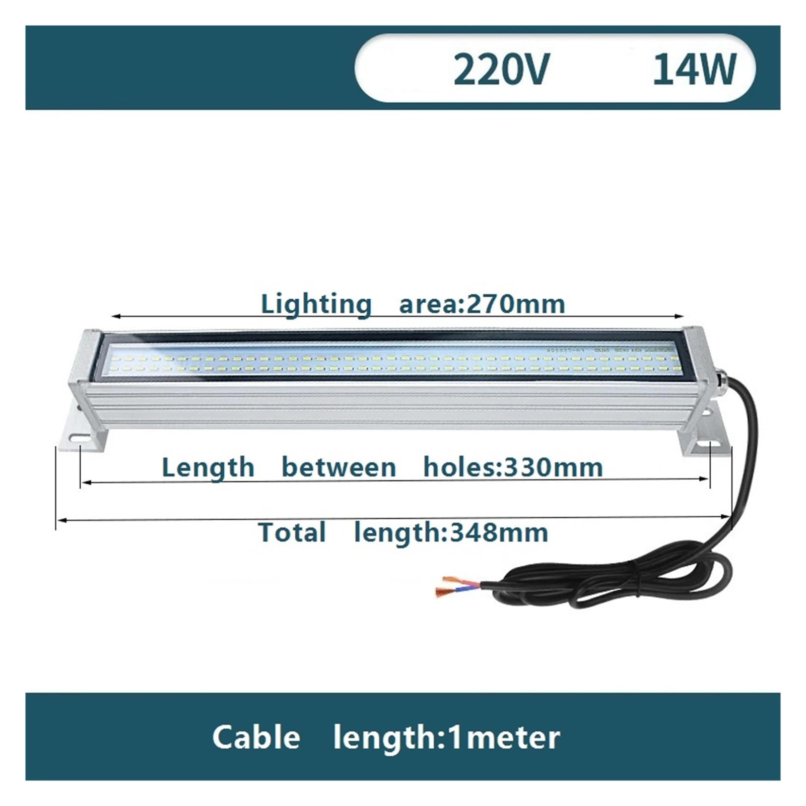 Tokarka światło robocze LED, lampa warsztatowa, lampa robocza, podstawa magnetyczna/spiralna, super jasna lampa przemysłowa (110-220 V, 330 mm, 14 W)