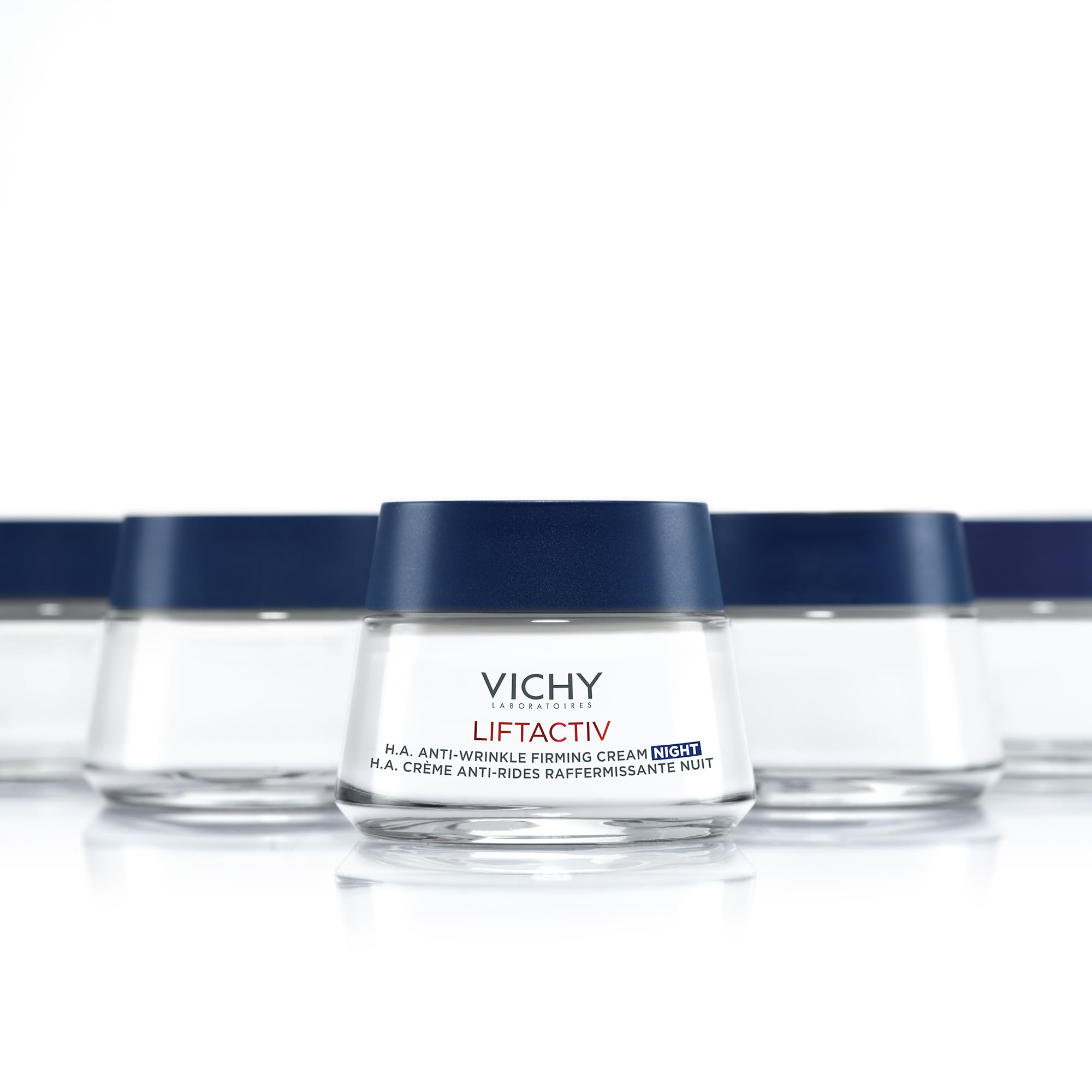 Vichy Liftactiv H.A. Crema Anti-Rughe Rassodante Notte con Acido Ialuronico Puro, Ramnosio e Vitamina C, 50 ml