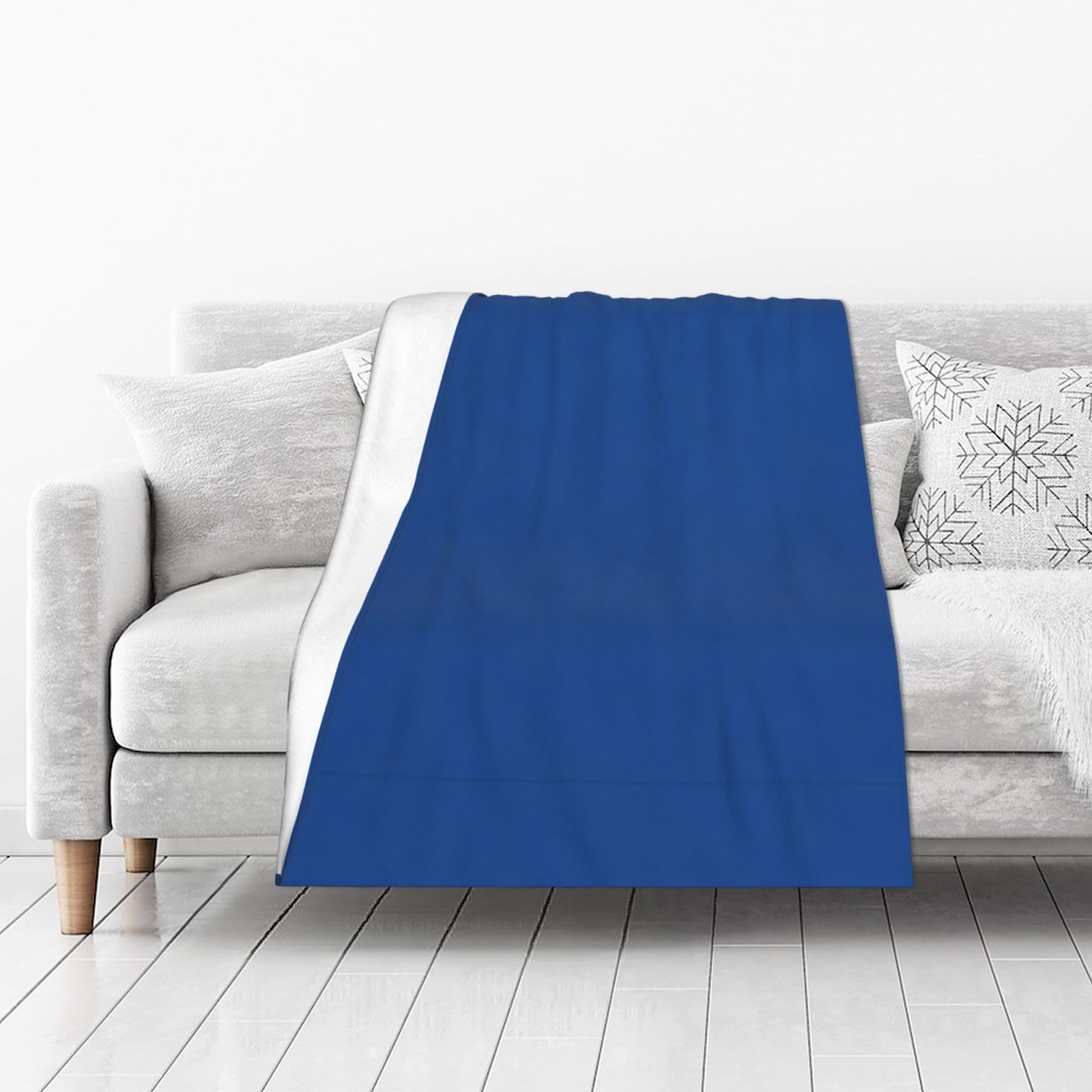 DUYIOKH Deep Navy Print Thick Throw Blanket, Blanket for Couch Bed Warm Travel Blanket for Camping Movie Night