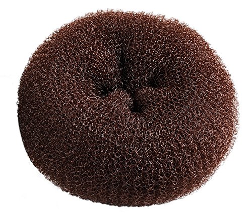 ClothoBeauty 2 pieces Hair Bun Donut Maker, For thin or Short Hair, Ring Style Bun, Women Chignon Donut Buns Doughnut Shaper Hair Bun maker (3.1'' Brown)