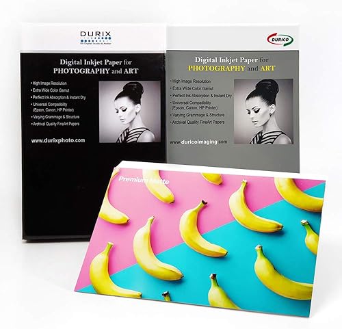 DURICO Premium Matte 230gsm Digital Inkjet Photo Paper (11" x 17", 50 hojas)