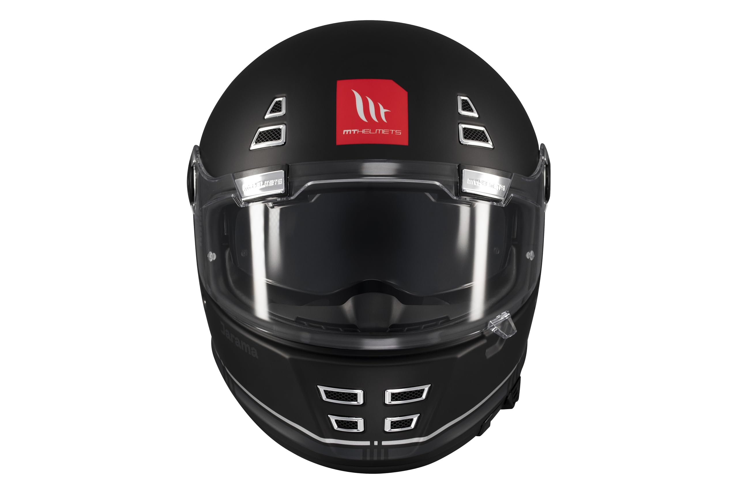 MT Helmets Jarama SV – Casco Moto Integral Retro con Visor Solar Retráctil Full Vision, Interior Lavable, Ventilación Avanzada y Calota HIRP | Homologado ECE 22.06 & DOT