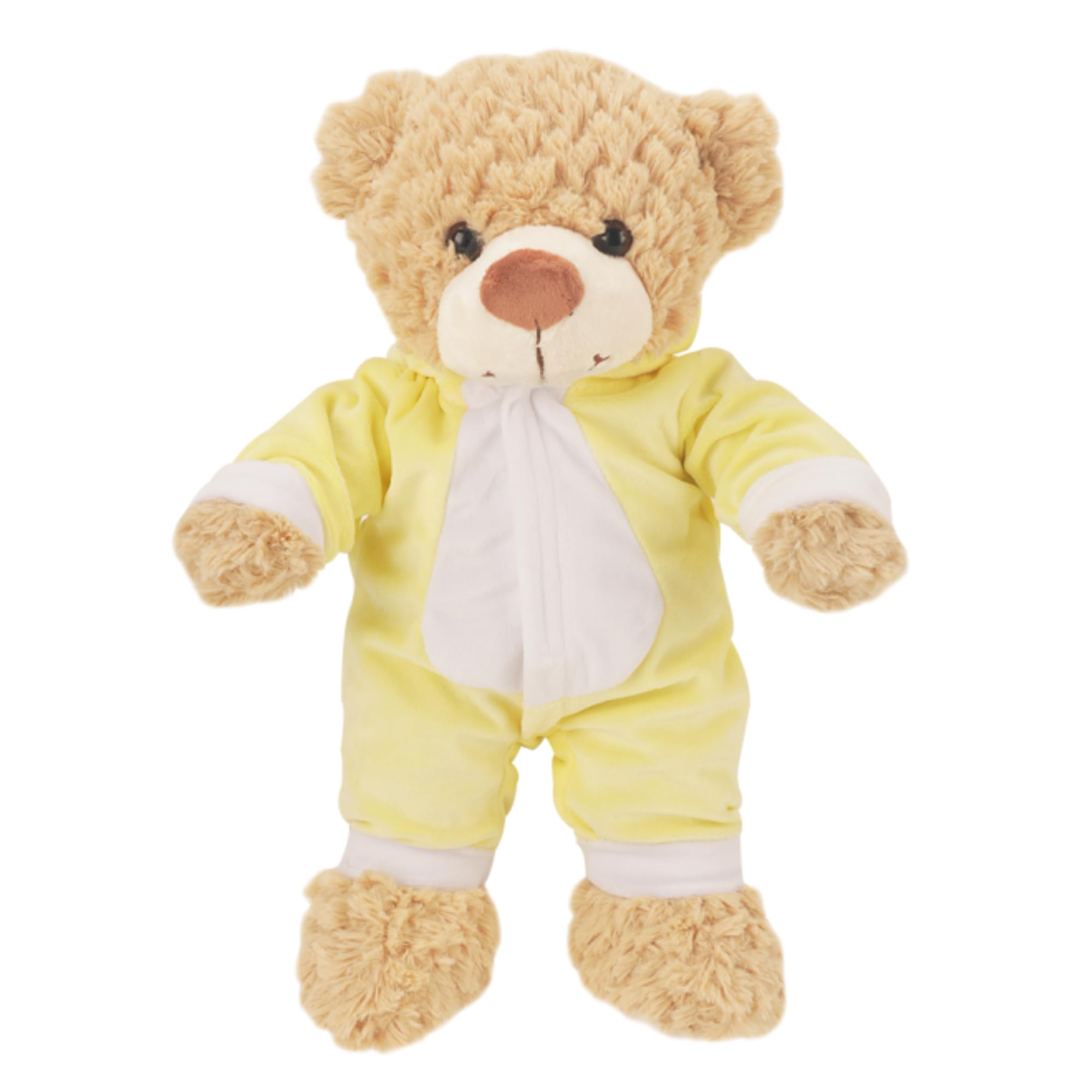 Pigiama intero giallo con pulcino dormiente, 40 cm, adatto per orsetti Build a Bear