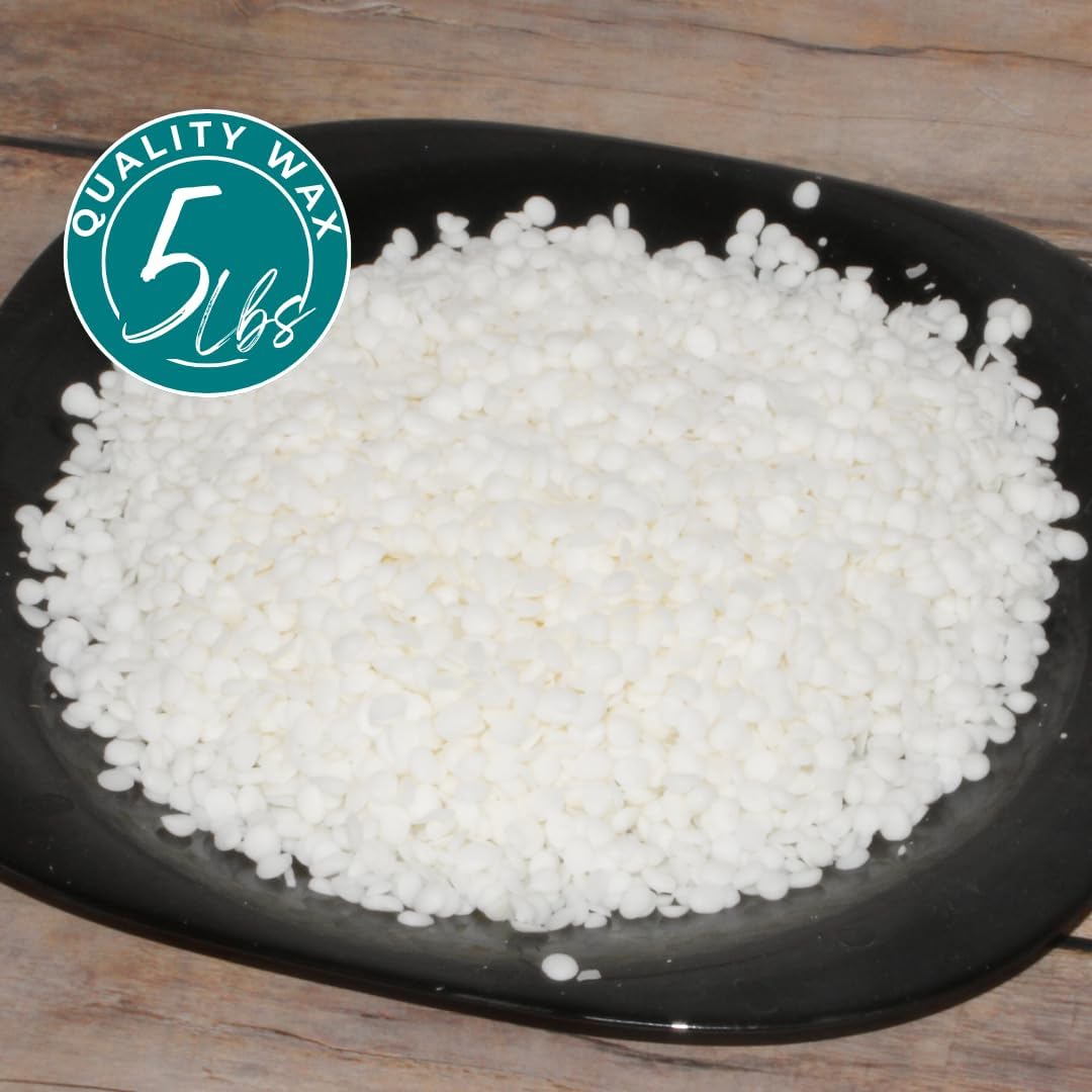 Soy Wax Beads for Candle Making | 5lb Soy Candle Wax Pastilles | Smooth Blend for High Load Fragrance Formulation |Candle Making Supplies