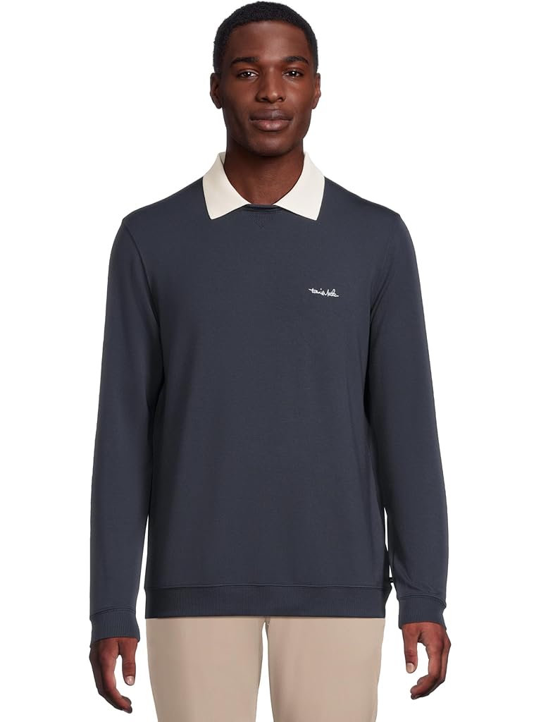 Navy TravisMathew Amenities Collar Crew