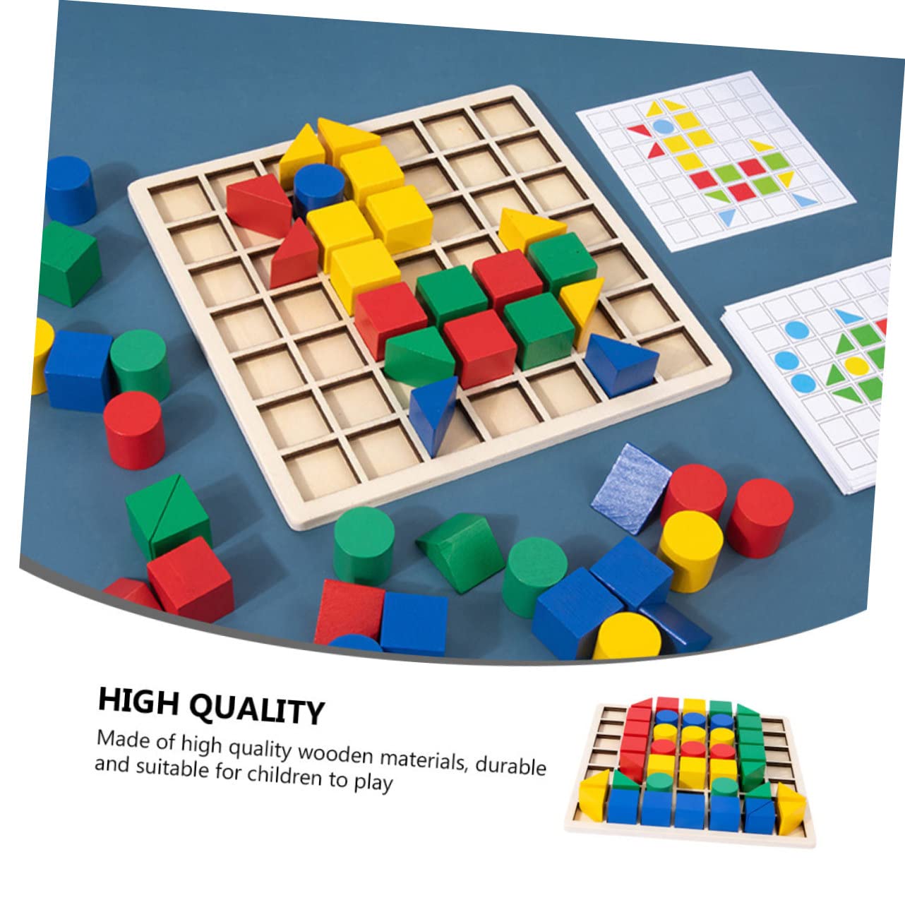 Kisangel Juego de Madera Creativos para Niños, Puzzles Infantiles Educativos Bloques de Construcción, Desarrollo de Coordinación Mano-Ojo y Creatividad, Adecuado para Aprendizaje Temprano