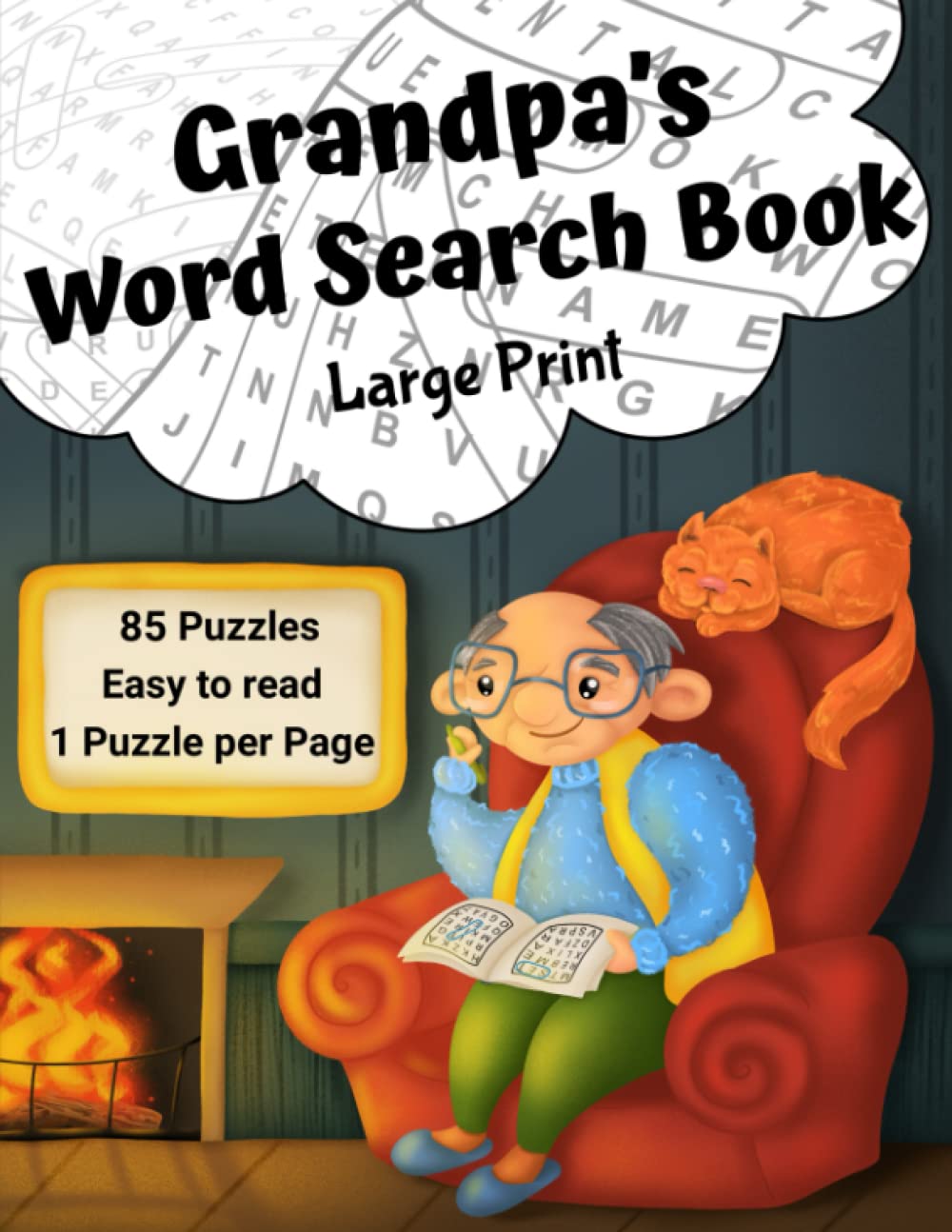 Grandpa's Word Search Book Large Print: 85 Large Print Word Search Puzzles for Seniors