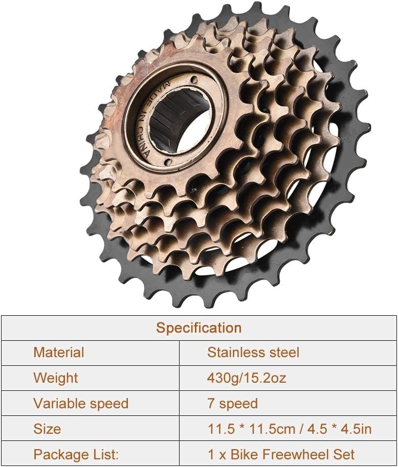 Pignone Ruota Libera 7 Velocità SHIMANO TOURNEY MF-TZ500 - Per Bici, E-Bike, Pedelec, 14-28 Denti - Foto 7