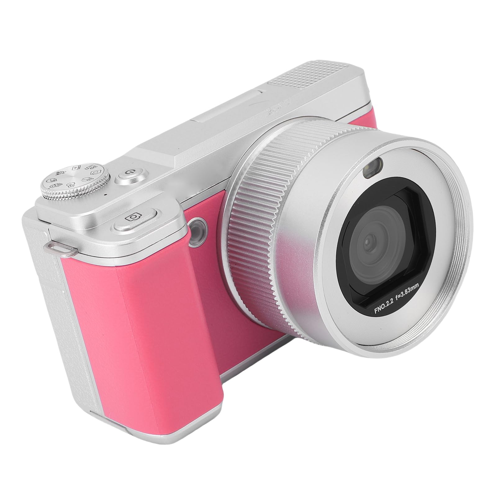 VBESTLIFE Fotocamera Digitale 5k per Fotografia, Fotocamera da Vlogging Wifi a Doppia Lente da 80 MP per YouTube, Zoom 18x, Telecamera da Viaggio Compatta da 3 "a 180 ° (PINK)