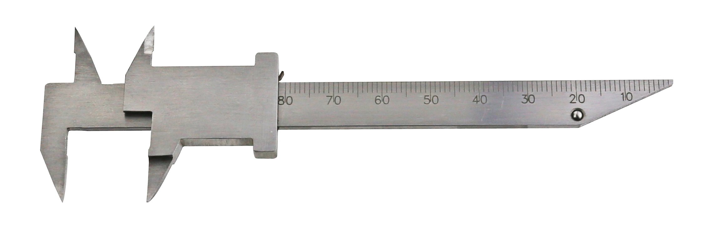 CNC QUALITÄT Klein Messschieber - Messbereich 80 mm - MONOBLOCK - mit spitzem Schnabel für Zahntechniker
