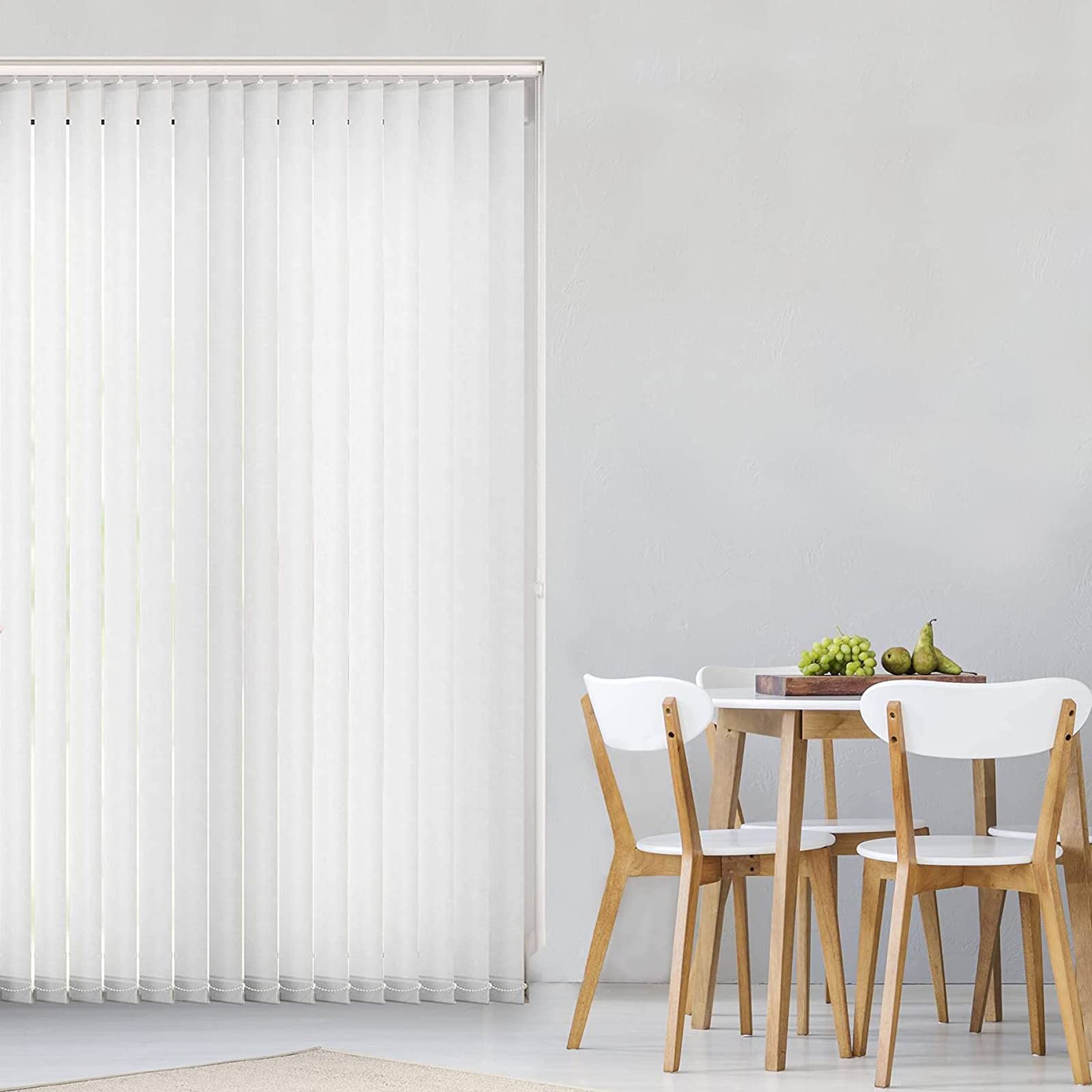 Stores verticaux, 90 mm – Store Complet, Stores en Tissu, Isolation Thermique, Protection UV, Ensemble de Lattes de confidentialité réversibles, pour Chambres, Salon, Salle de Bain, Bureau (