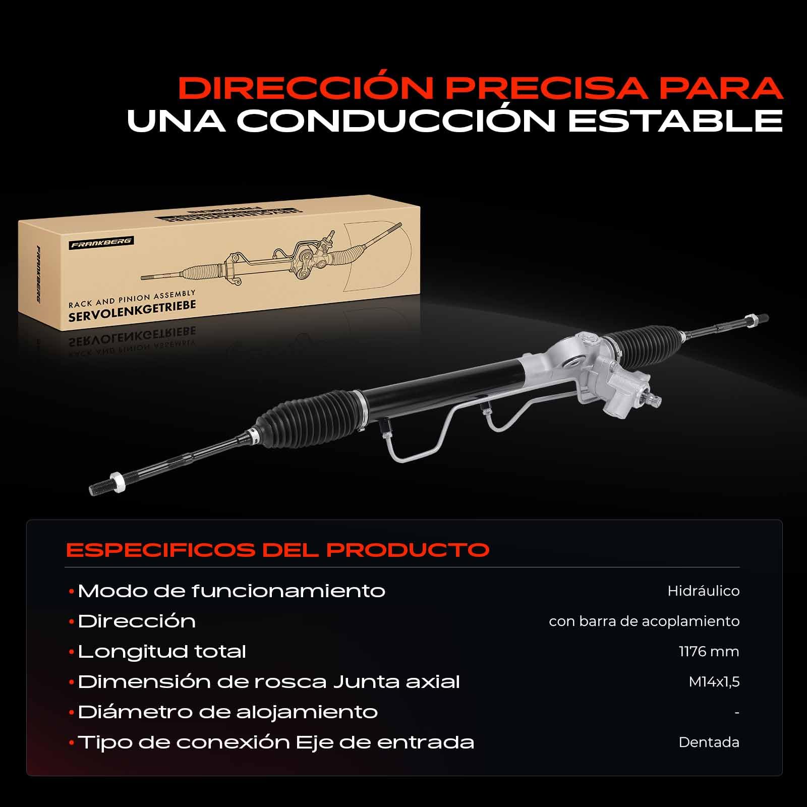 Frankberg Caja de dirección para volante a la izquierda Compatible con Almera II N16 1.5L-2.2L 2000-2006 Almera II Hatchback N16 1.5L-2.2L 2000-2006 Replace# 49001BN012